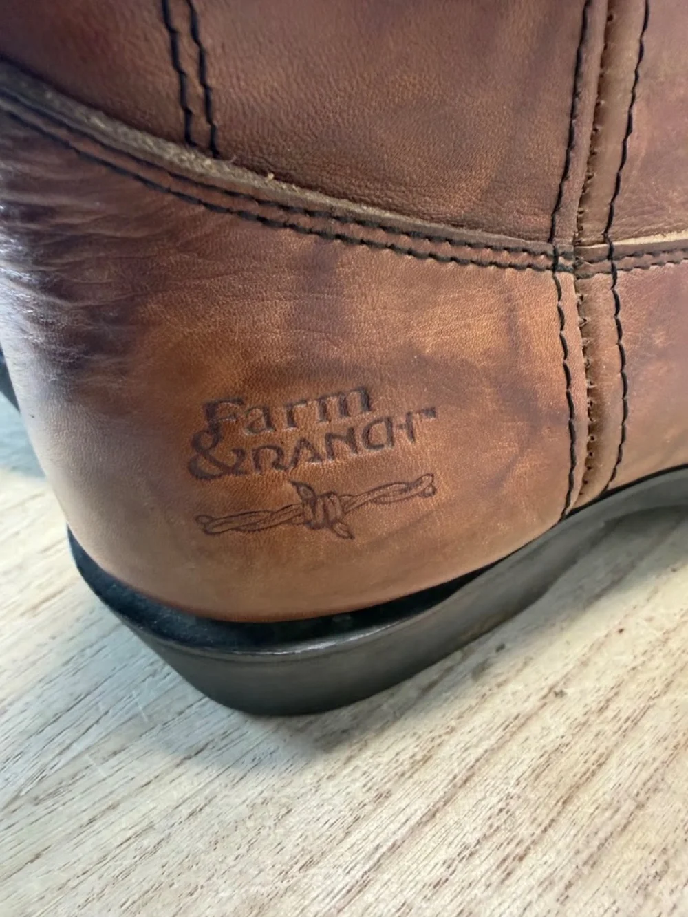 Georgia Boot G5755 Farm Ranch Comfort Core Leather Boots Men's 9.5M Brown
